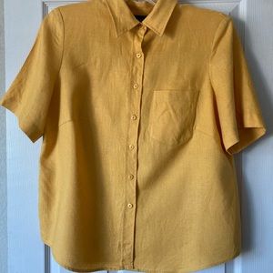 Spenser Jeremy gold/yellow linen sheath dress with jacket in size 18.